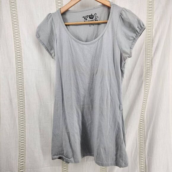 Street Legal Gray Tunic Tee Capped Sleeves Women's XL - Picture 1 of 5
